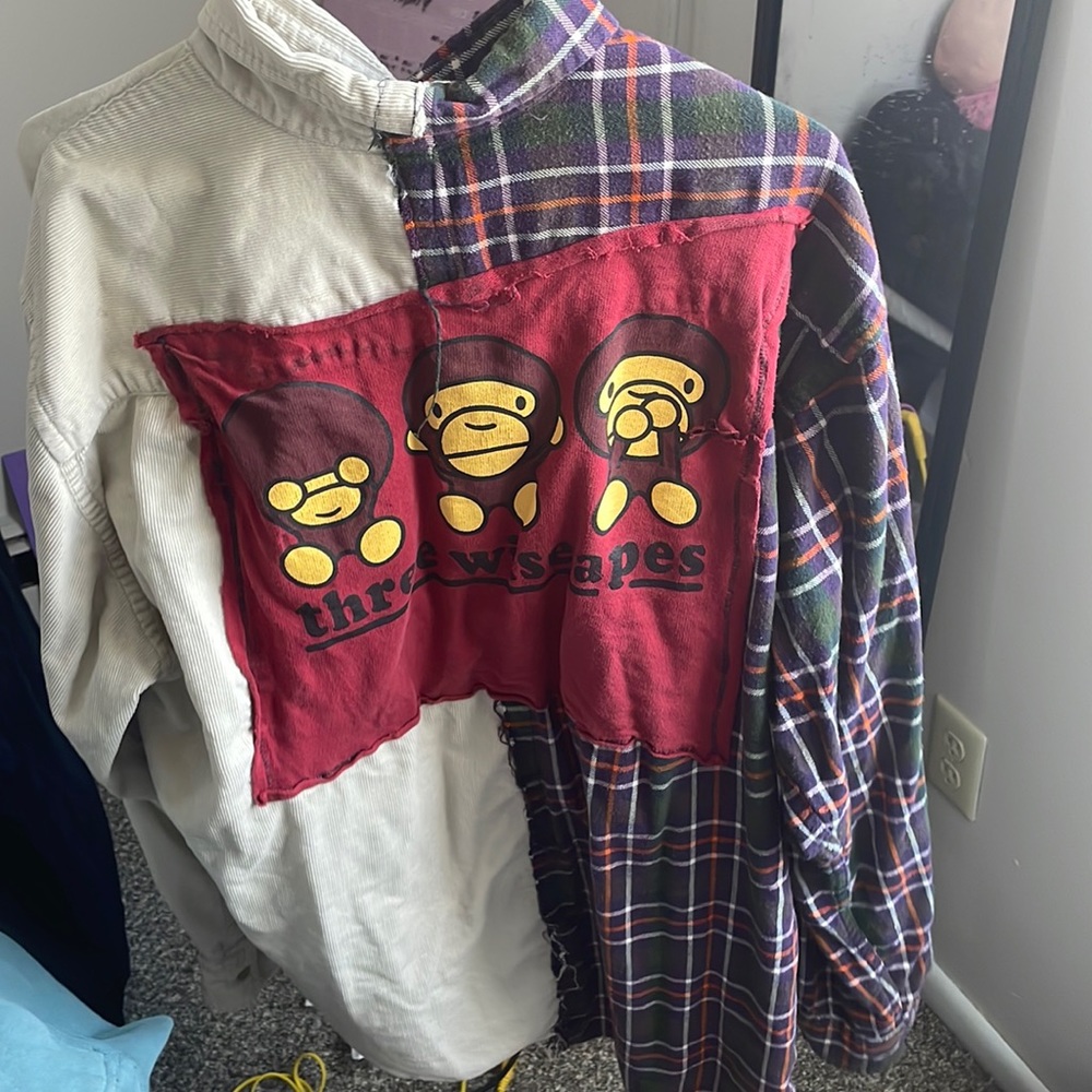 1 of 1 custom bape button down